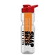 champion - 28 oz transparent bottle with drink thru lid and large infuser