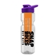 champion - 28 oz transparent bottle with drink thru lid and large infuser