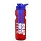 champion - 28 oz transparent bottle with drink thru lid and large infuser