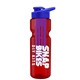 champion - 28 oz transparent bottle with drink thru lid and large infuser