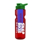 champion - 28 oz transparent bottle with drink thru lid and large infuser