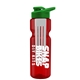 champion - 28 oz transparent bottle with drink thru lid and large infuser
