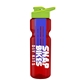 champion - 28 oz transparent bottle with drink thru lid and large infuser