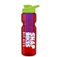 champion - 28 oz transparent bottle with drink thru lid and large infuser