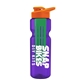 champion - 28 oz transparent bottle with drink thru lid and large infuser