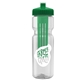 Champion - 28 oz Transparent Bottle with Push pull lid and Large Infuser