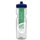 Champion - 28 oz Transparent Bottle with Push pull lid and Large Infuser