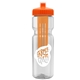 Champion - 28 oz Transparent Bottle with Push pull lid and Large Infuser