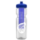 Champion - 28 oz Transparent Bottle with Push pull lid and Large Infuser