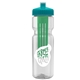 Champion - 28 oz Transparent Bottle with Push pull lid and Large Infuser