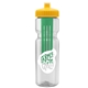 Champion - 28 oz Transparent Bottle with Push pull lid and Large Infuser