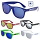 CLAIREMONT Colored Mirror Tint Lens Sunglasses with High Gloss Frame