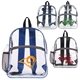 clear backpack with colored trim