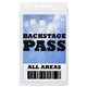 Clear Backstage Pass or Pit Pass Size Holder Fits 4 X 7-1/4 Insert