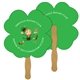 Clover Fast Hand Fan (2 Sides) - Paper Products