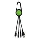 Colorful 3 in 1 carabiner charging cable