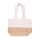 cotton canvas tote bag with jute gusset