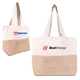 Cotton Canvas Tote Bag with Jute Gusset