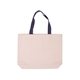 Cotton Canvas Tote with Gusset Color Accent Handles