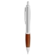 Curvaceous Silver Matte Click Ballpoint Pen