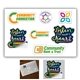Cut (TM) One - Sheet Full Color Shape Removable Vinyl Sticker / Decals - STK24