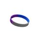 Debossed Color Filled Silicone Bracelets 12mm