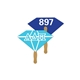 Diamond Auction Hand Fan Full Color - Paper Products