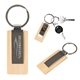 Eco - Friendly Bamboo And Zinc Alloy Key Tag