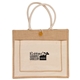 Eco - Friendly Jute Tote Bag With Button Closure