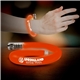 Flashing Coil Tube Bracelet - Orange Plastic with White LEDs