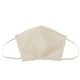 Flat Fold Canvas Face Mask with Elastic Loops - NATURAL CANVAS