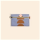 Front Zipper Pouch Medium - Colored Canvas With Leather Tab