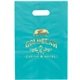 Frosted Plastic Foil Hot Stamp Multi Color Die Cut Diana Handle Bag 9.5 X 14