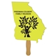 Georgia State Shape Fast Hand Fan (1 Side) - Paper Products