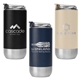 glacier - 16 oz double - wall recycled stainless steel tumbler - laser