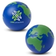 globe earth shape stress ball