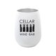 Halcyon(R) 12 oz Stainless Steel Wine Glass - Gift Set, Full Color Digital