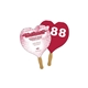Heart Auction Sandwiched Hand Fan Full Color - Paper Products