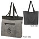 Heather Gray Large Tote Bag with Zipper Front Pocket