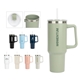 Izzy 40 oz Stainless Steel Tumbler with handle and straw