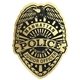 Junior Police Badge Stickers - Foil Paper 2 3/8 x 3 1/16 Roll of 1000