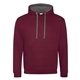 Just Hoods By AWDis Adult Midweight Varsity Contrast Hooded Sweatshirt