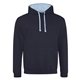 Just Hoods By AWDis Adult Midweight Varsity Contrast Hooded Sweatshirt