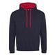Just Hoods By AWDis Adult Midweight Varsity Contrast Hooded Sweatshirt