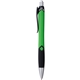 Koruna(TM) Pen W / Black Grip Clip, Silver Nosecone Plunger, Blue Ink