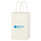 kraft paper white shopping bag - 5-1/4 x 8-1/4
