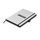 Lamy A5 Hard Cover Ivory Notebook Ruled Pages Pen Loop Ribbon Markers Back Pocket Black