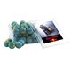 Large Square Acrylic Box with Chocolate Globes Earth Balls