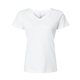 LAT Ladies V - Neck Fine Jersey T - Shirt - WHITE