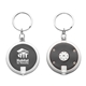 Round White LED Light Keychain